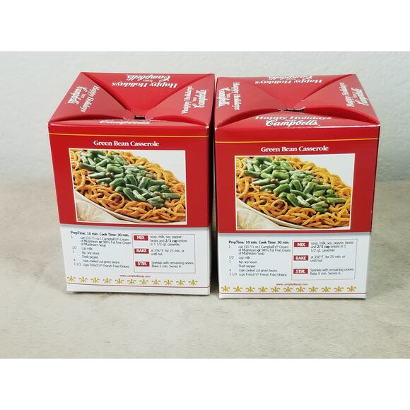 Campbell's Soup Ornament 2006 Green Collector Edition 2005 Cream New x2 Vintage - Picture 7 of 12